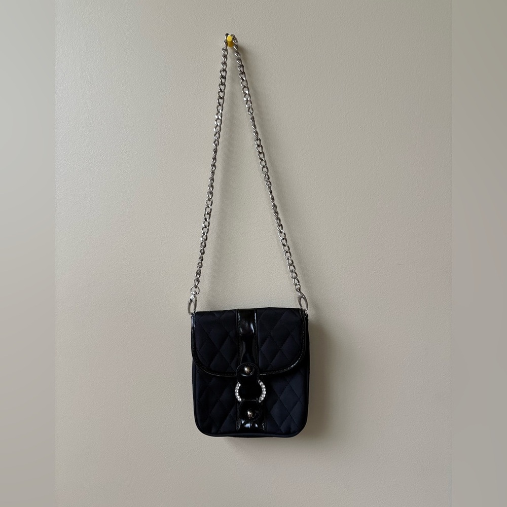 Paris Hilton Midnight Quilted Crossbody Bag